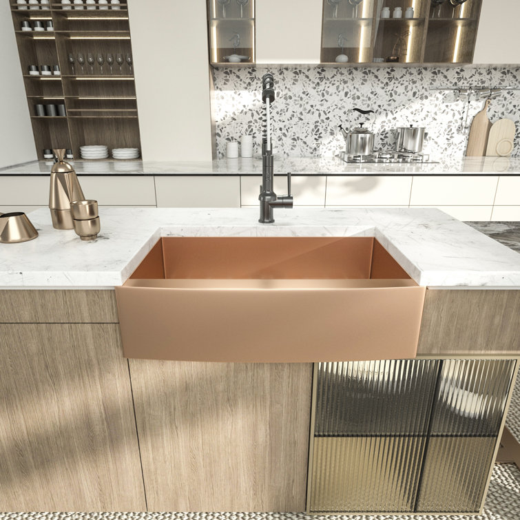 GhomeG 30 Inch Farmhouse Kitchen Sink Apron Front 16 Gauge Stainless